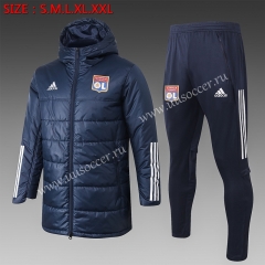 2020-2021 Olympique Lyonnais Royal Blue Cotton Uniform With Hat-815