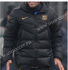2020-2021 Barcelona Black Thailand Soccer Coat With Hat-815