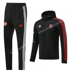2020-2021 Manchester United Black Wind Coat Uniform With Hat-LH