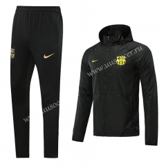 2020-2021 Barcelona Black Trench Coats Uniform With Hat-LH