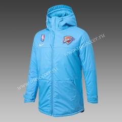 2020-2021 NBA New York Knicks Light Blue Cotton With Hat -815