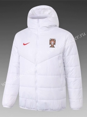 2020-2021 Portugal White Thailand Soccer Coat With Hat-815