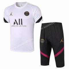 2020-2021 Jordan Paris SG White Short-sleeved Thailand Soccer Tracksuit-815