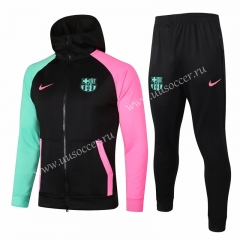 2020-2021 Barcelona Black Thailand Soccer Jacket Uniform With Hat-815