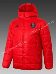 2020-2021 Paris SG Red Thailand Soccer Coat With Hat-815