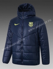 2020-2021 Barcelona Blue Thailand Soccer Coat With Hat-815