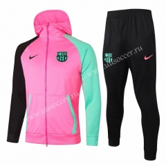 2020-2021 Barcelona Pink Thailand Soccer Jacket Uniform With Hat-815