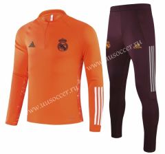 Champions League 2020-2021 Real Madrid Orange Thailand Tracksuit Uniform-GDP