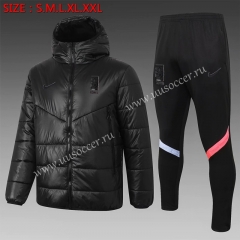 2020-2021 Korea Republic Black Thailand Coat Uniform With Hat-815