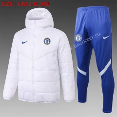 2020-2021 Chelsea White Thailand Soccer Cotton Uniform With Hat-815
