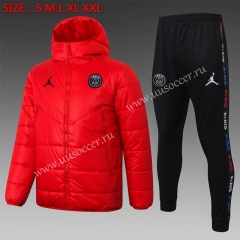 2020-2021 Paris SG Red Thailand Soccer Coat Uniform With Hat-815