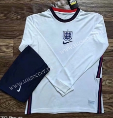 2020-2021 England Home White LS Soccer Uniform-709