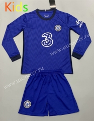 2020-2021 Chelsea Home Blue LS Kid/Youth Soccer Uniform-QY