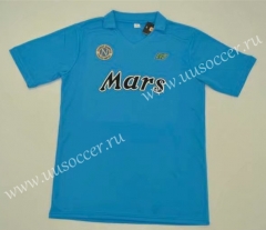 89-90 Retro Version Napoli Home Blue Thailand Soccer Jersey AAA-503