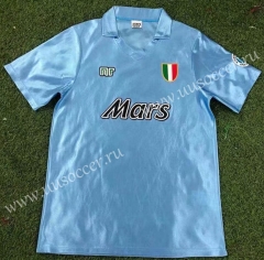 90-91 Retro Version Napoli Home Blue Thailand Soccer Jersey AAA-503