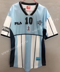 2001 Retro Commemorative Edition Maradona Blue #10 (Maradona) Thailand Soccer Jersey AAA-811