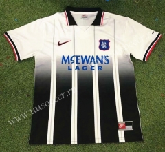 97-99 Retro Version Rangers Away Black& White Thailand Soccer Jersey AAA-503