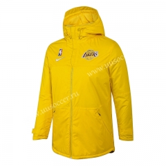 2020-2021 NBA Los Angeles Lakers Yellow Cotton With Hat -815