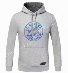 2020-2021 Bayern München Light Gray Thailand Tracksuit Top With Hat-CS