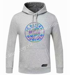 2020-2021 Bayern München Light Gray Thailand Tracksuit Top With Hat-CS