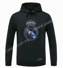 2020-2021 Real Madrid Black Thailand Tracksuit Top With Hat-CS