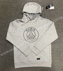 2020-2021 Paris SG Light Gray Thailand Tracksuit Top With Hat-CS