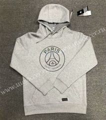 2020-2021 Paris SG Light Gray Thailand Tracksuit Top With Hat-CS