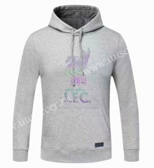 2020-2021 Liverpool Light Gray Thailand Tracksuit Top With Hat-CS