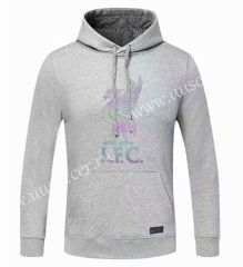 2020-2021 Liverpool Light Gray Thailand Tracksuit Top With Hat-CS