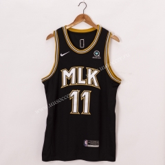 2020-2021 City Version NBA Atlanta Hawks Black #11 Jersey