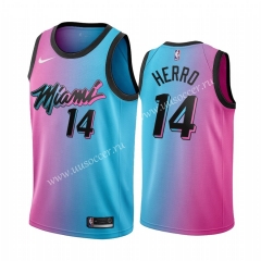 2020-2021 City Version NBA Miami Heat Pink & Blue #14 Jersey