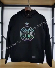 2020-2021 Inter Milan Black Thailand Soccer Tracksuit Top With Hat