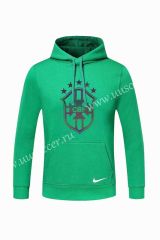 2020-2021 Brazil Green Thailand Soccer Tracksuit Top With Hat