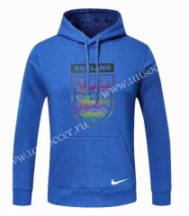 2020-2021 England Blue Thailand Soccer Tracksuit Top With Hat