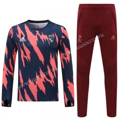 2020-2021 Real Madrid Pink & Blue Thailand Tracksuit Uniform-418