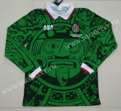 Retro Version Mexico Home Green Thailand LS Soccer Jersey AAA-422