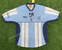 Retro Version Boca Juniors Home Blue & White #10 （Maradona）Thailand Soccer Jersey-407