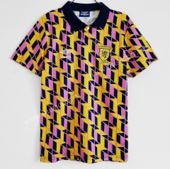 1991-1993 Retro Version Scotland Away Yellow Thailand Soccer Jersey AAA-C1046