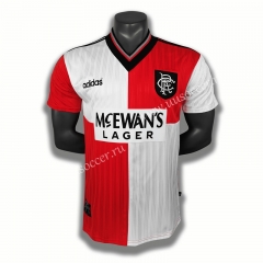 95-96 Retro Version Rangers AwayRed & White Thailand Soccer Jersey AAA-C1046