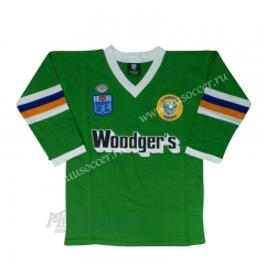 Retro Version Assaulter Home Green LS Thailand Rugby Shirt