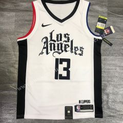 2020-2021 City Version NBA Los Angeles Clippers White #13 Jersey-311