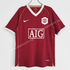 2006-2007 Retro Version Manchester United Home Red Thailand Soccer Jersey AAA-C1046