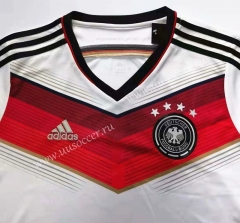 2014 World Cup Retro Version Germany Home White Thailand Soccer Jersey-912