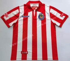 2008 Retro Version Deportivo Guadalajara Home Red & White Thailand Soccer Jersey AAA-912