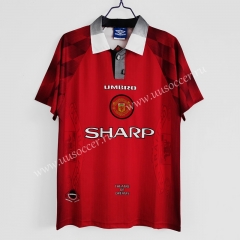 1996-1997 Retro Version Manchester United Home Red Thailand Soccer Jersey AAA-C1046