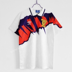 1991-93 Retro Version Scotland Away White Thailand Soccer Jersey AAA-C1046
