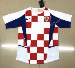 2002 Retro Verison Croatia Home Red & WhiteThailand Soccer Jersey AAA-HR