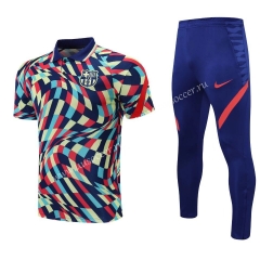 2020-2021 Barcelona Red & Blue & Yellow Thailand Polo Uniform-418