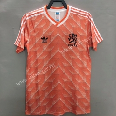 1988 Retro Version Netherlands Home Orange Thailand Soccer Jersey AAA-811