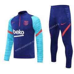 2020-2021 Barcelona CaiBlue Thailand Tracksuit Uniform-418
